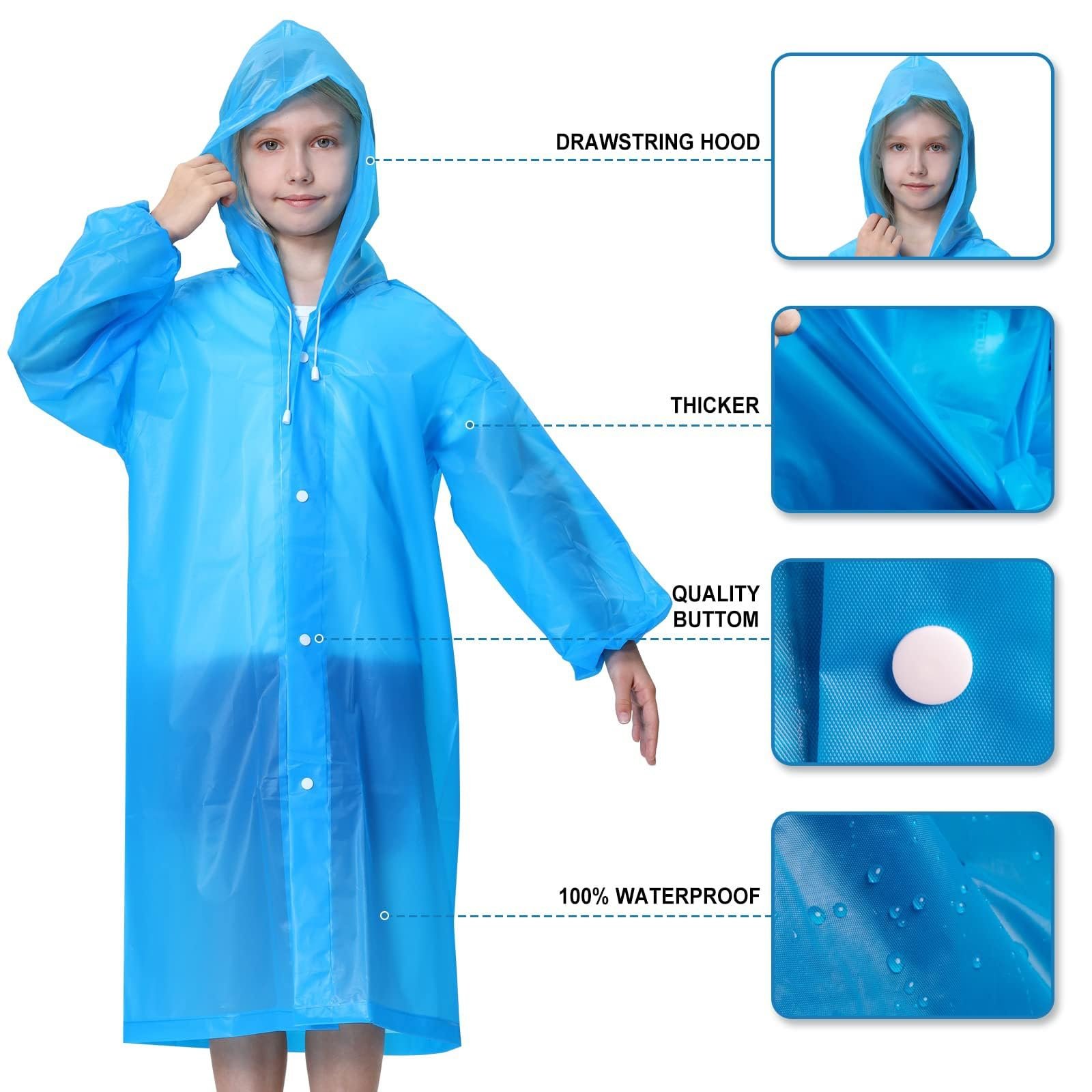 Дитяче дождевое пончо GXYANiaoy Прозрачный велосипед с рукавами Дождевик Пончо Красочный для девочек Длинный дождевой плащ Дуб Водонепроницаемый Спортивный Туристический Дождевое пончо Дождевик, фото №4 Дитяче дождевое пончо GXYANiaoy Прозрачный велосипед с рукавами Дождевик Пончо Красочный для девочек Длинный дождевой плащ Дуб Водонепроницаемый Спортивный Туристический Дождевое пончо Дождевик, фото №4