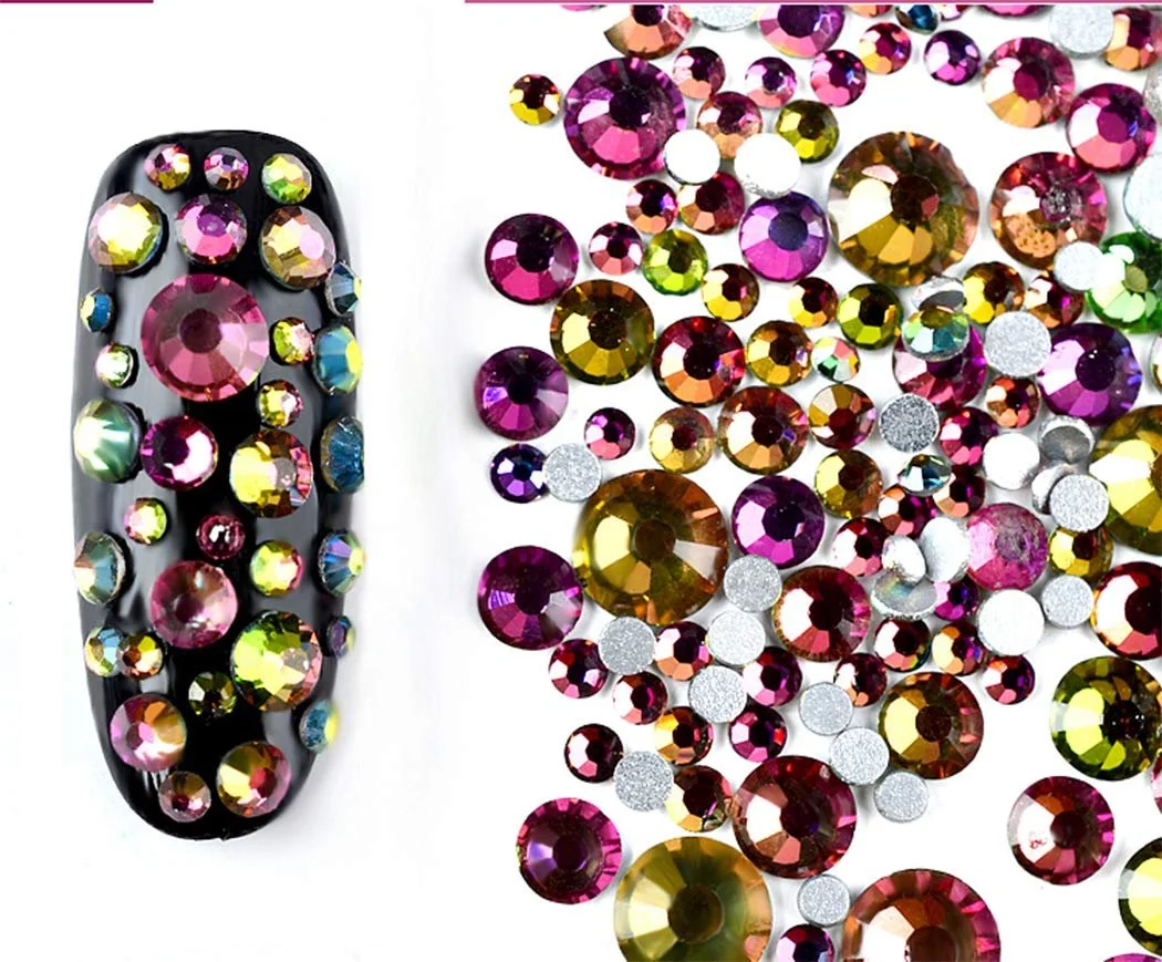 Стразы для ногтей Опаловое пламя, набор 3D, 6 шт. Различные характеристики, фото №5