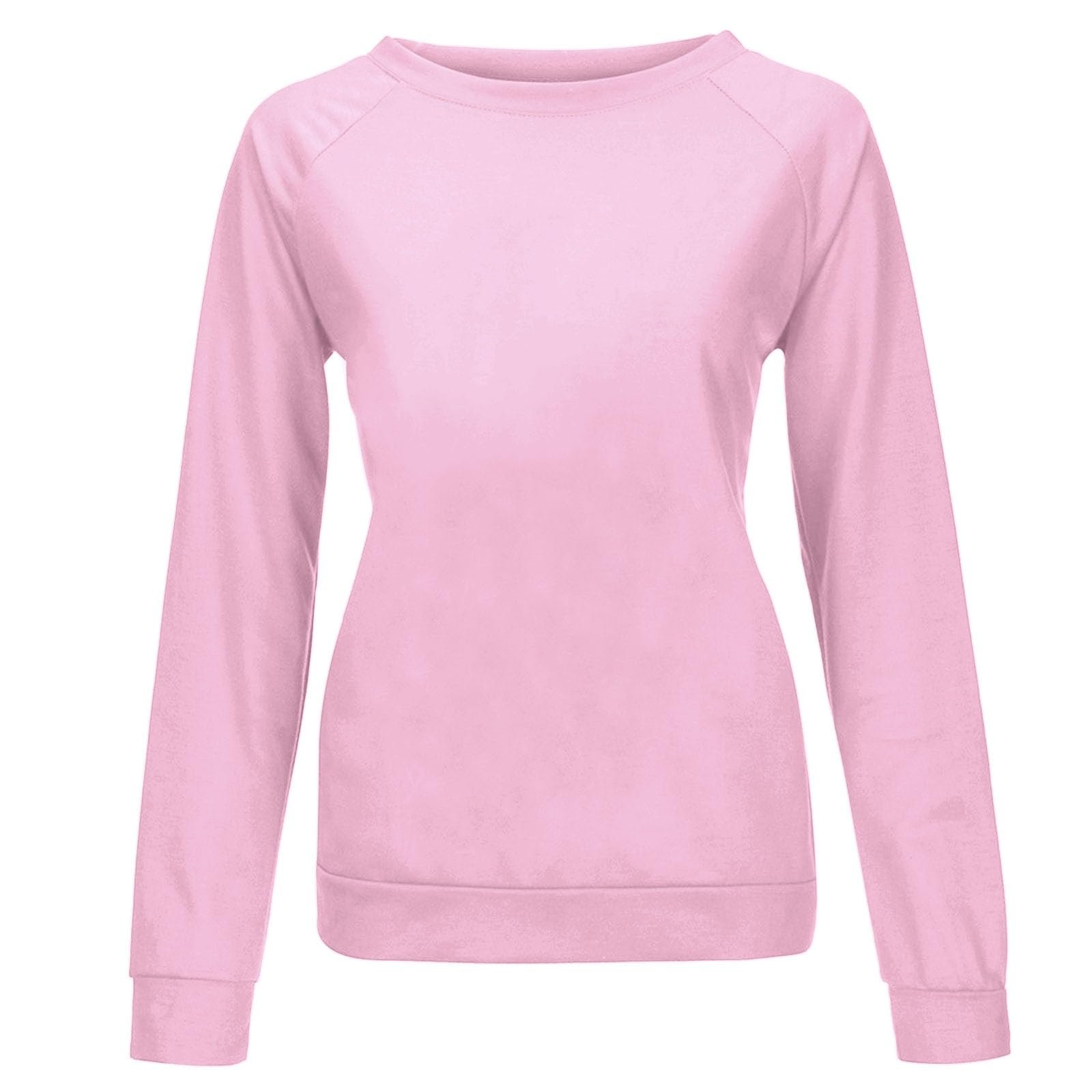 Женский Свитшот Lässige с круглым вырезом, графикой, длинными рукавами, свободного кроя, однотонный, Y2K, кантри стиль, фото №4