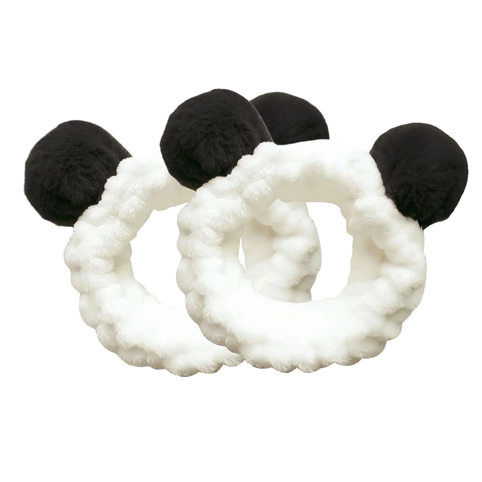 Пов'язка для макіяжу Panda, 2 шт., Плюшева, фото №1
