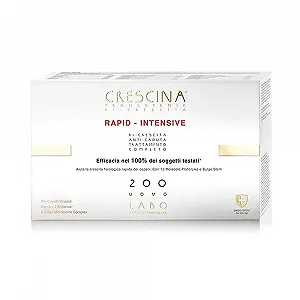 Средство для роста и против выпадения волос Labo Crescina Transdermic Rapid Intensive Double Treatment для мужчин, 200, 20 + 20 ампул - Фото 1
