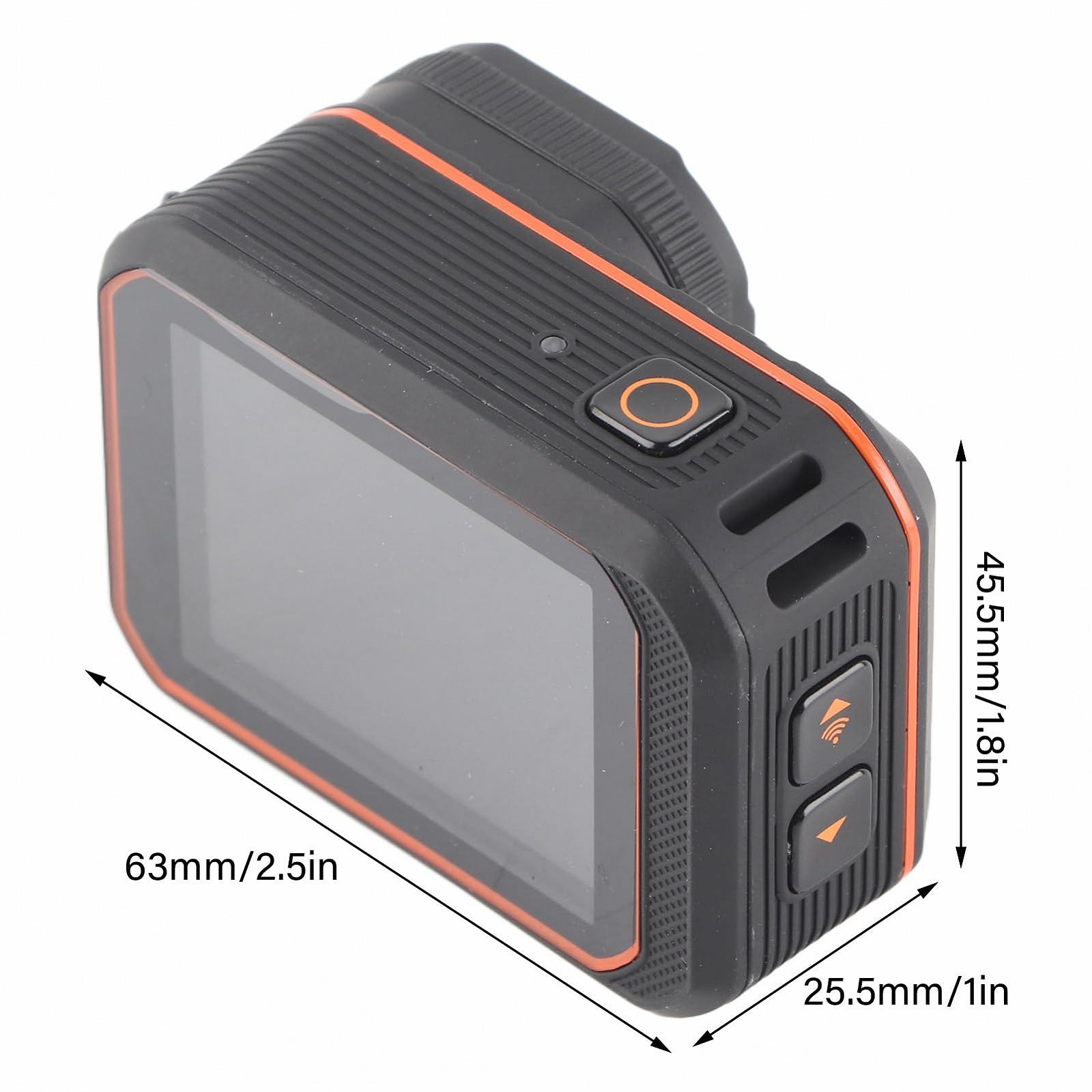 Екшн-камера Action Tissting 4K 60FPS Водонепроникна 2 дюймовий IPS Дисплей IP68 Підводна 170° Ширококутна 6 Скляних Лінз Спорт 128 ГБ Шолом Комплект Аксесуарів, фото №3