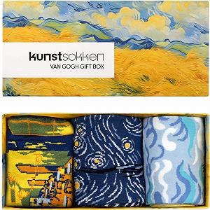 Набор носков Gustav Klimt, Mondrian, Van Gogh, Franz Marc, Friedrich, Munch - Фото 1