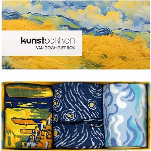 Набір шкарпеток Gustav Klimt, Mondrian, Van Gogh, Franz Marc, Friedrich, Munch - Фото 1