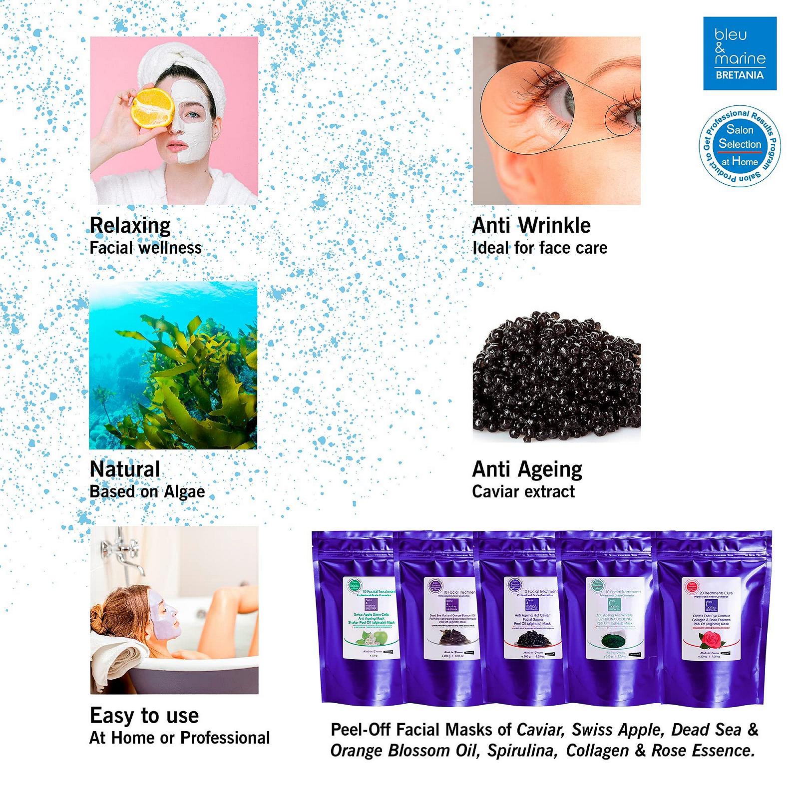 Маска для обличчя Bretania Anti Ageing Swiss Apple Stem Cells Rejuvenating 200 г, в комплекті шейкер, 10 шт, фото №5