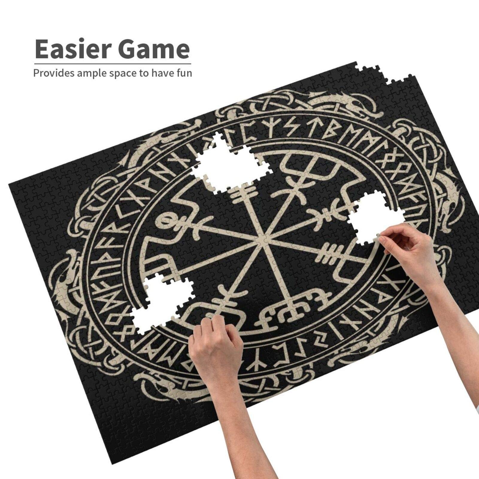 Пазл Кельтский магический компас рун Викингов 1000 элементов Черный, фото №4 Пазл Кельтский магический компас рун Викингов 1000 элементов Черный, фото №4