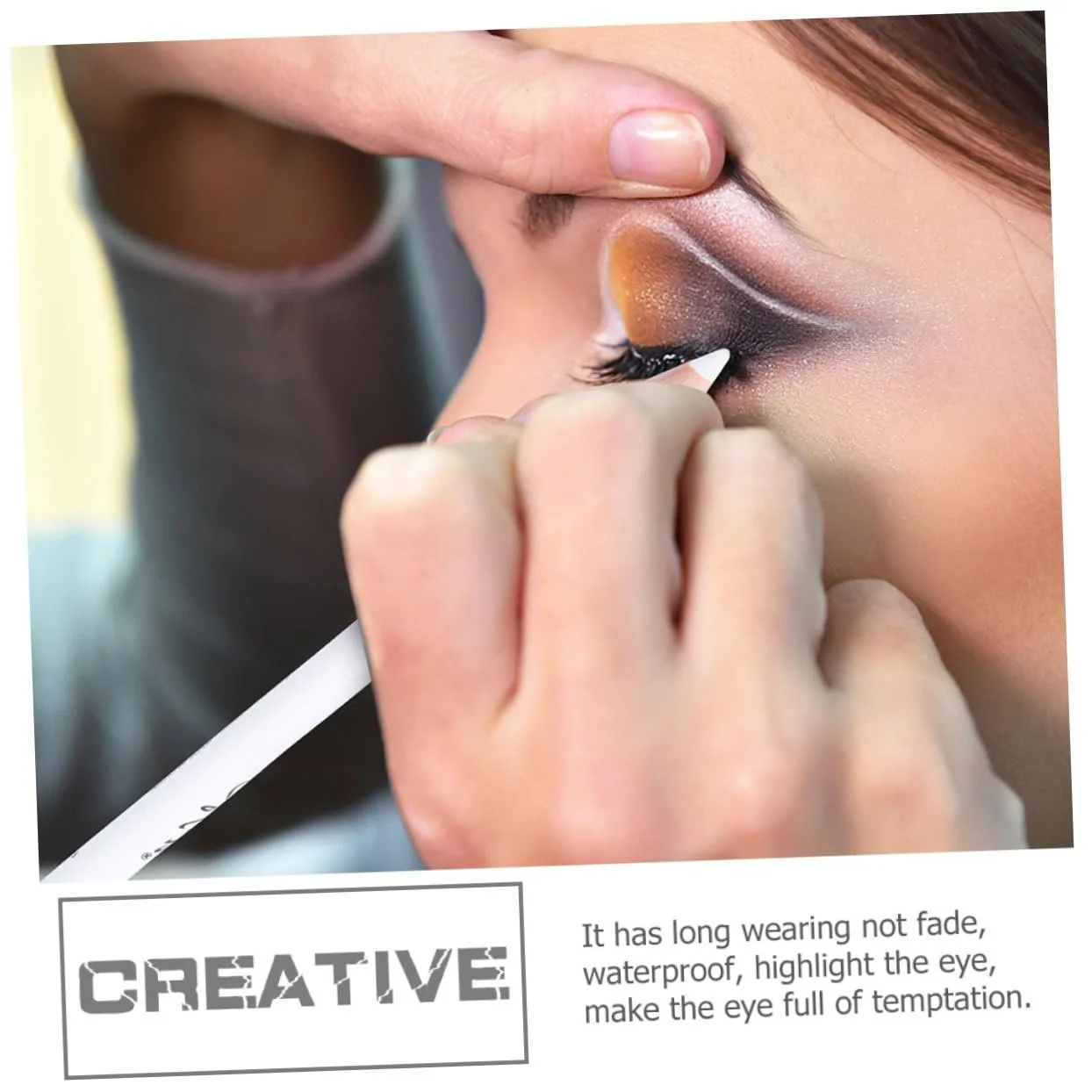 Олівець для очей FRCOLOR Дерев'яний олівець для макіяжу з блискітками, фото №3