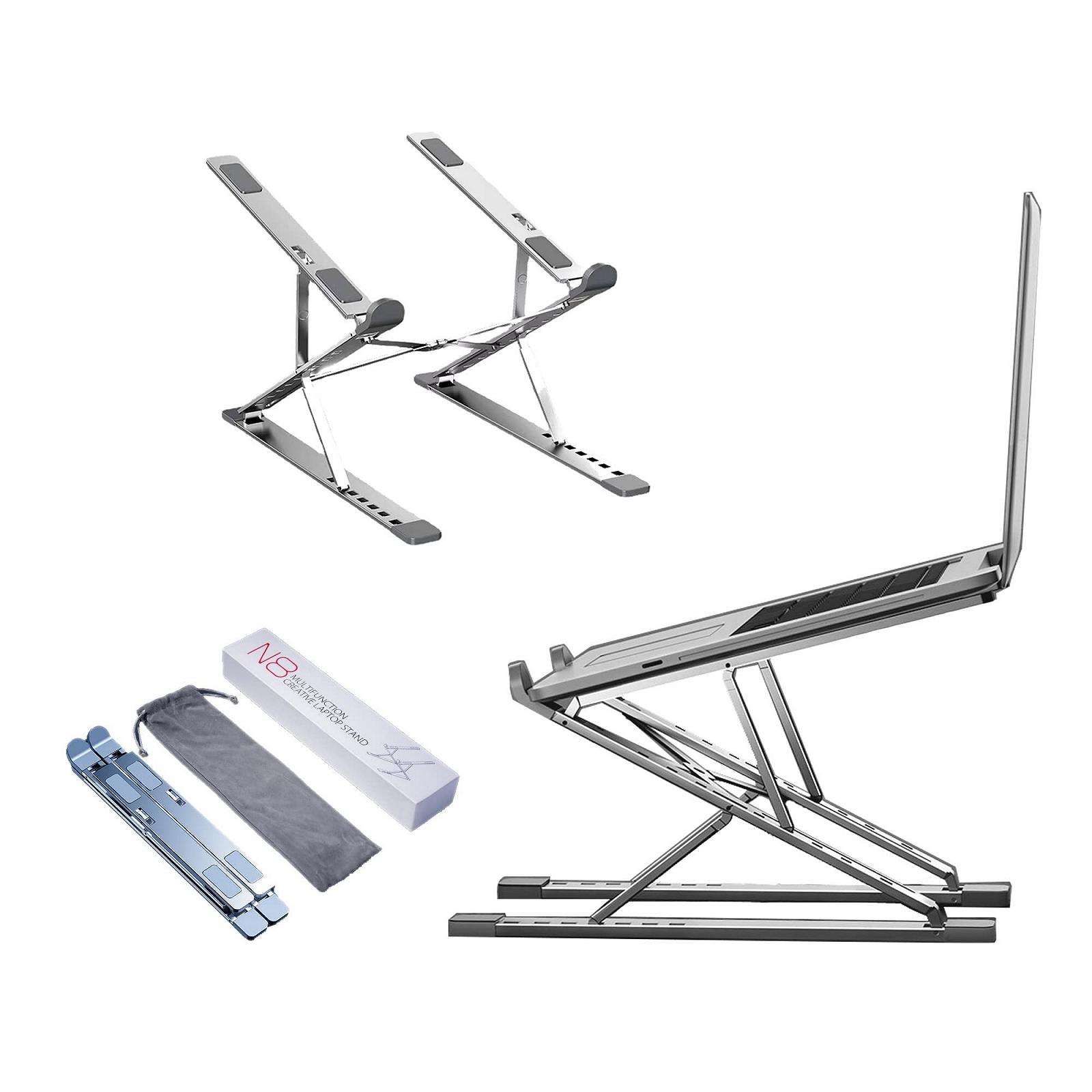 Подставка для ноутбука SHARKSPEED, 9+7 уровней, регулируемая по высоте, вентилируемая алюминиевая подставка, держатель для MacBook, Dell, Lenovo, 10-17.3 дюймовые ноутбуки, планшеты, нетбуки, фото №1