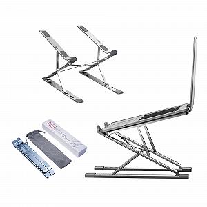 Подставка для ноутбука SHARKSPEED, 9+7 уровней, регулируемая по высоте, вентилируемая алюминиевая подставка, держатель для MacBook, Dell, Lenovo, 10-17.3 дюймовые ноутбуки, планшеты, нетбуки - Фото 1