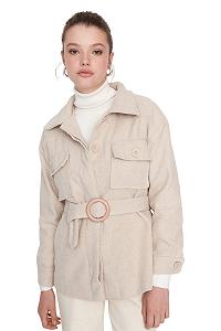 Пальто TRENDYOL Standard однотонное - Фото 1