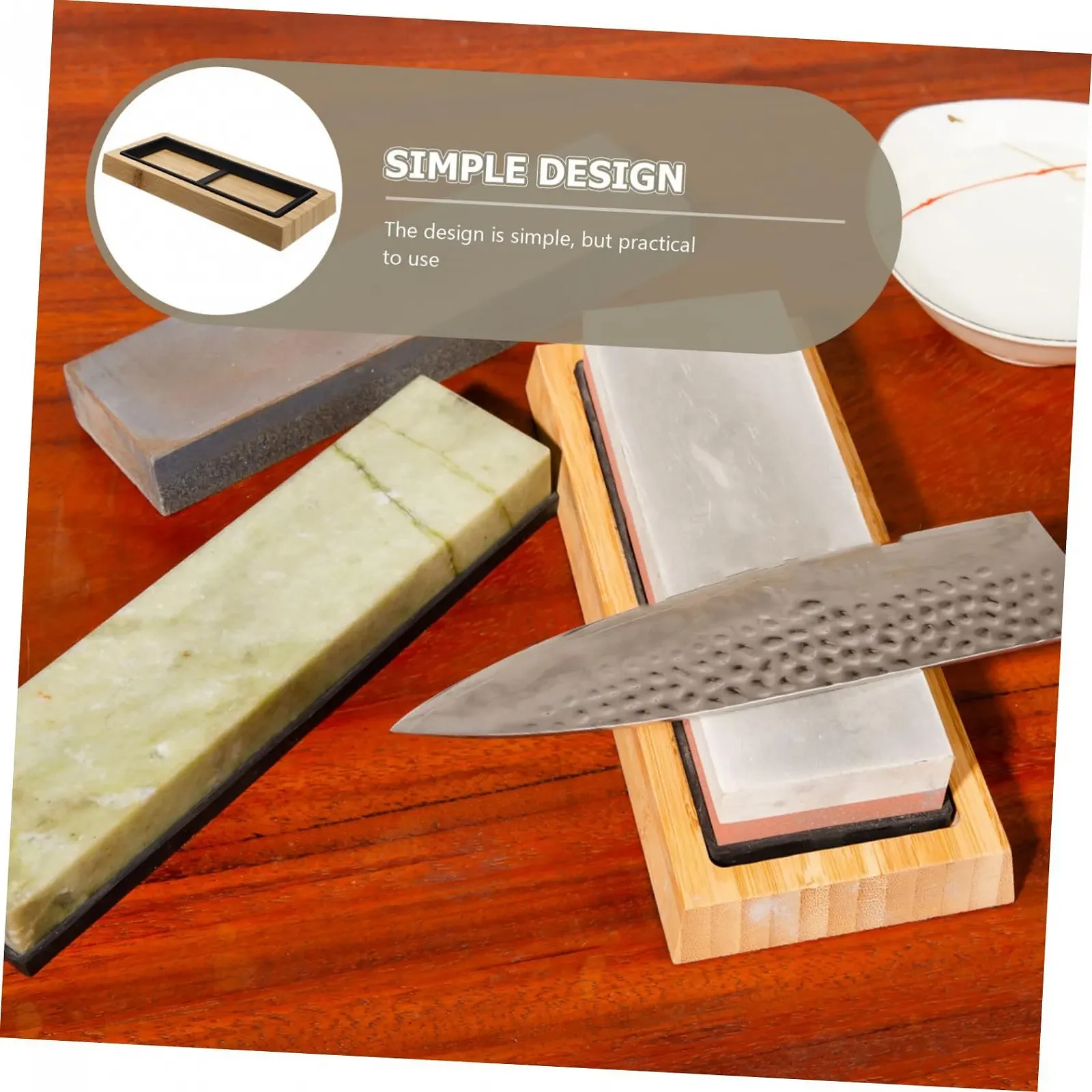 Тримач для точильного каменю Operitacx Набір з нековзною силіконовою основою, фото №8