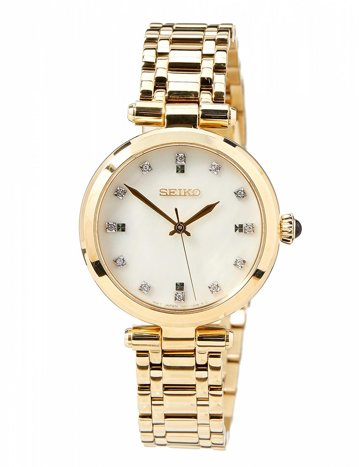 Женские часы Кварцевые Seiko SRZ536P1 Из нержавеющей стали, золотой, Браслет, фото №1