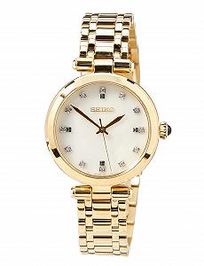 Женские часы Кварцевые Seiko SRZ536P1 Из нержавеющей стали, золотой, Браслет - Фото 1