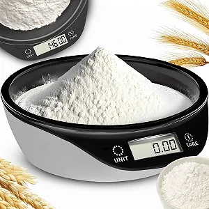 Кухонні ваги Retoo зі знімною чашею 5 kg РК-дисплей White Black - Фото 1