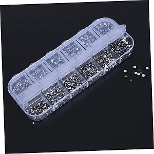 Стразы Плоские NUOBESTY Круглые Кристаллы 3360 шт Минерально-серый synthetic.ua - Фото 1