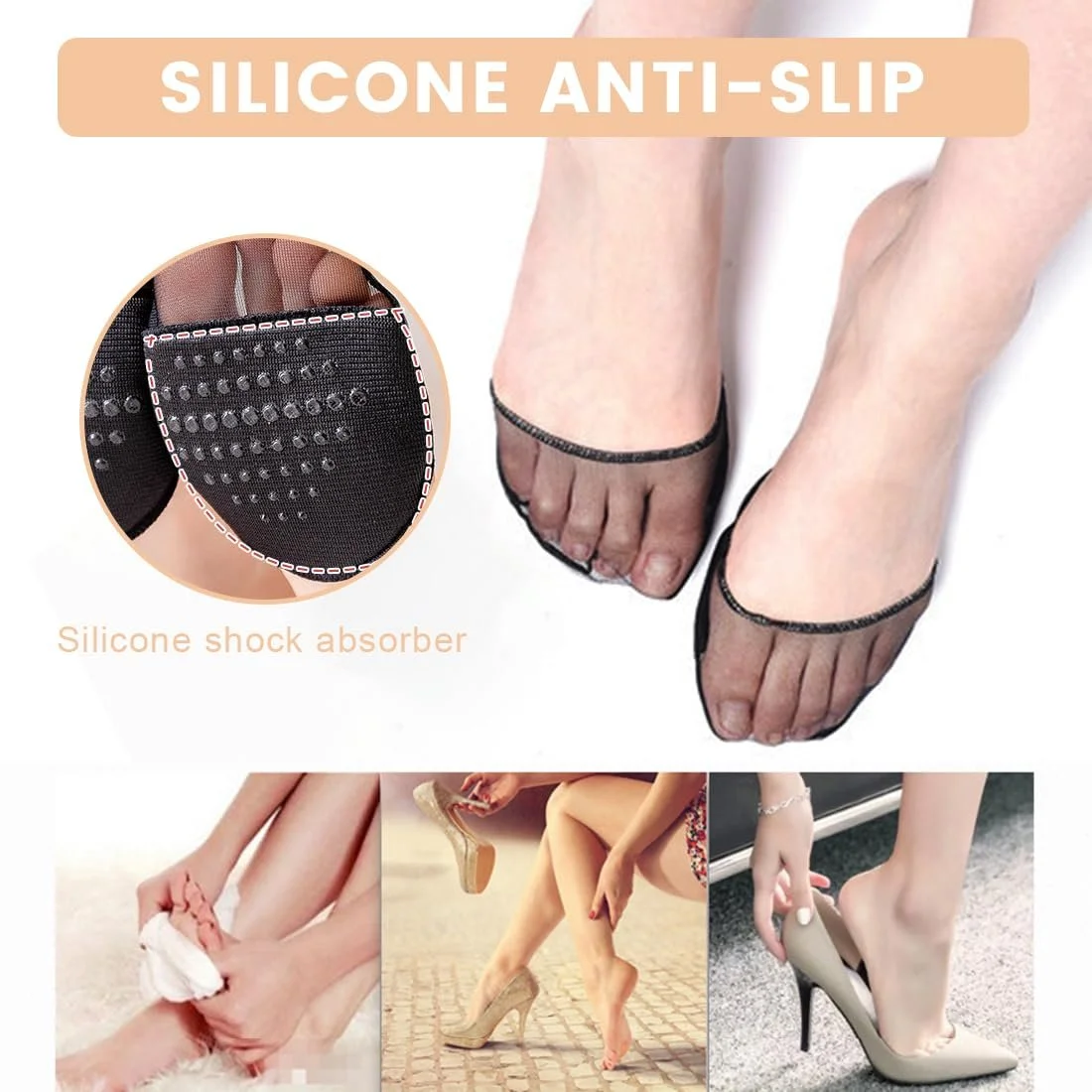 Шкарпетки жіночі на пів стопи (2 пари), фото №5