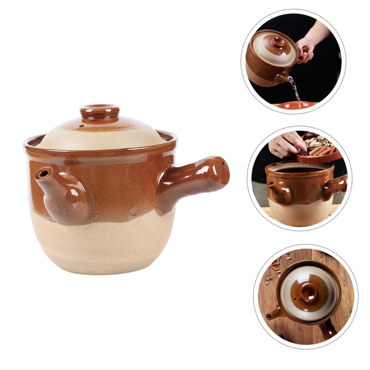 Кастрюля керамическая традиционная для лекарственных средств термостойкая антипригарная, фото №5