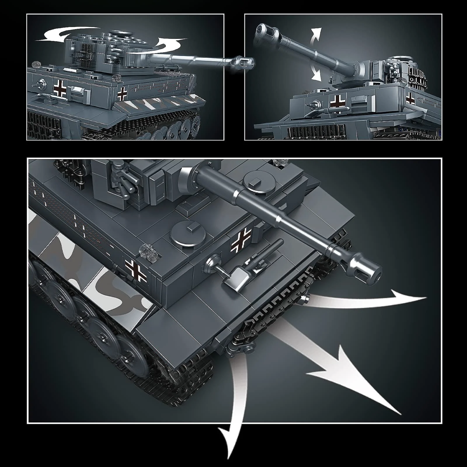 Конструктор Танк с дистанционным управлением Mould King Technik 20014, 800 деталей, фото №2