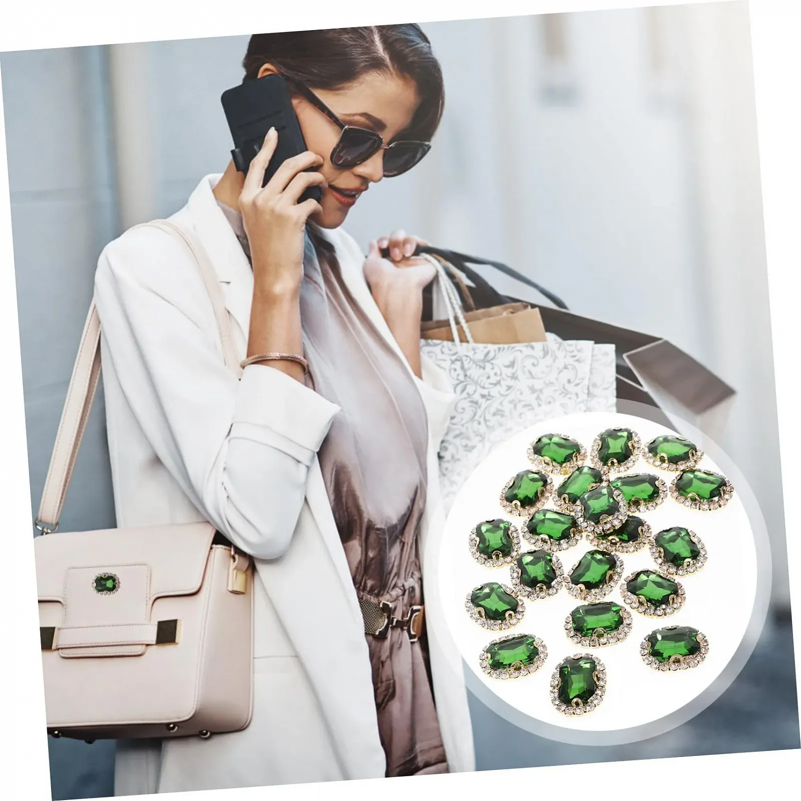 Стрази Пришивні 20 шт, фото №3