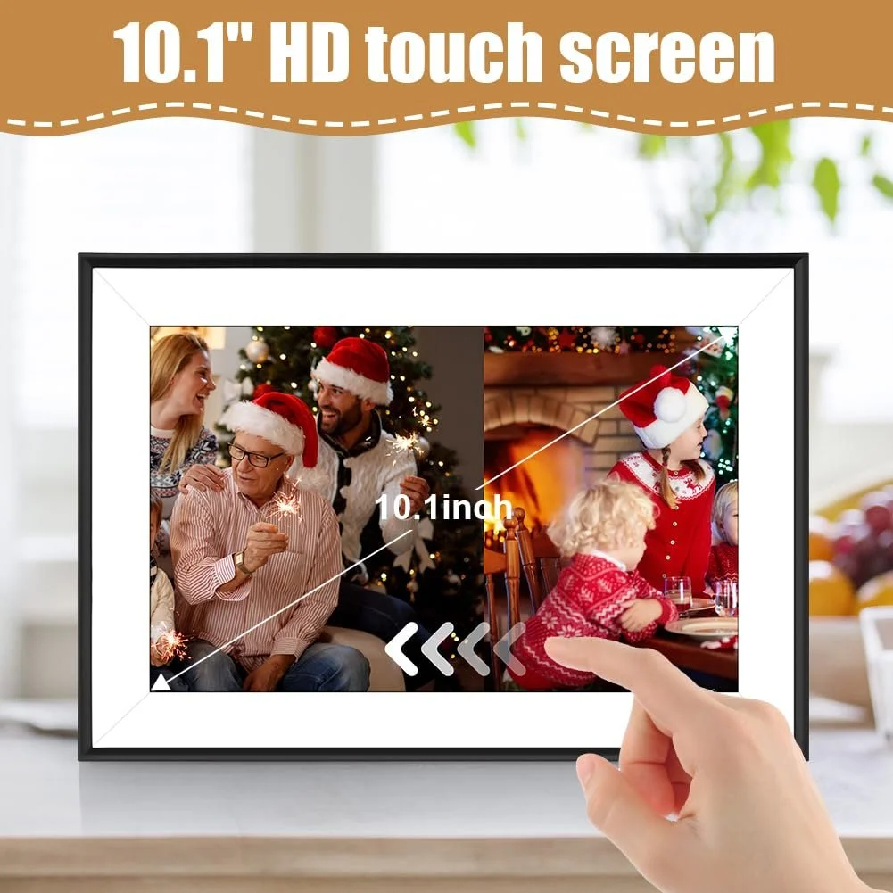 Цифровая фоторамка Vicloon 10.1 дюйма WLAN HD IPS Сенсорная 32GB, фото №2