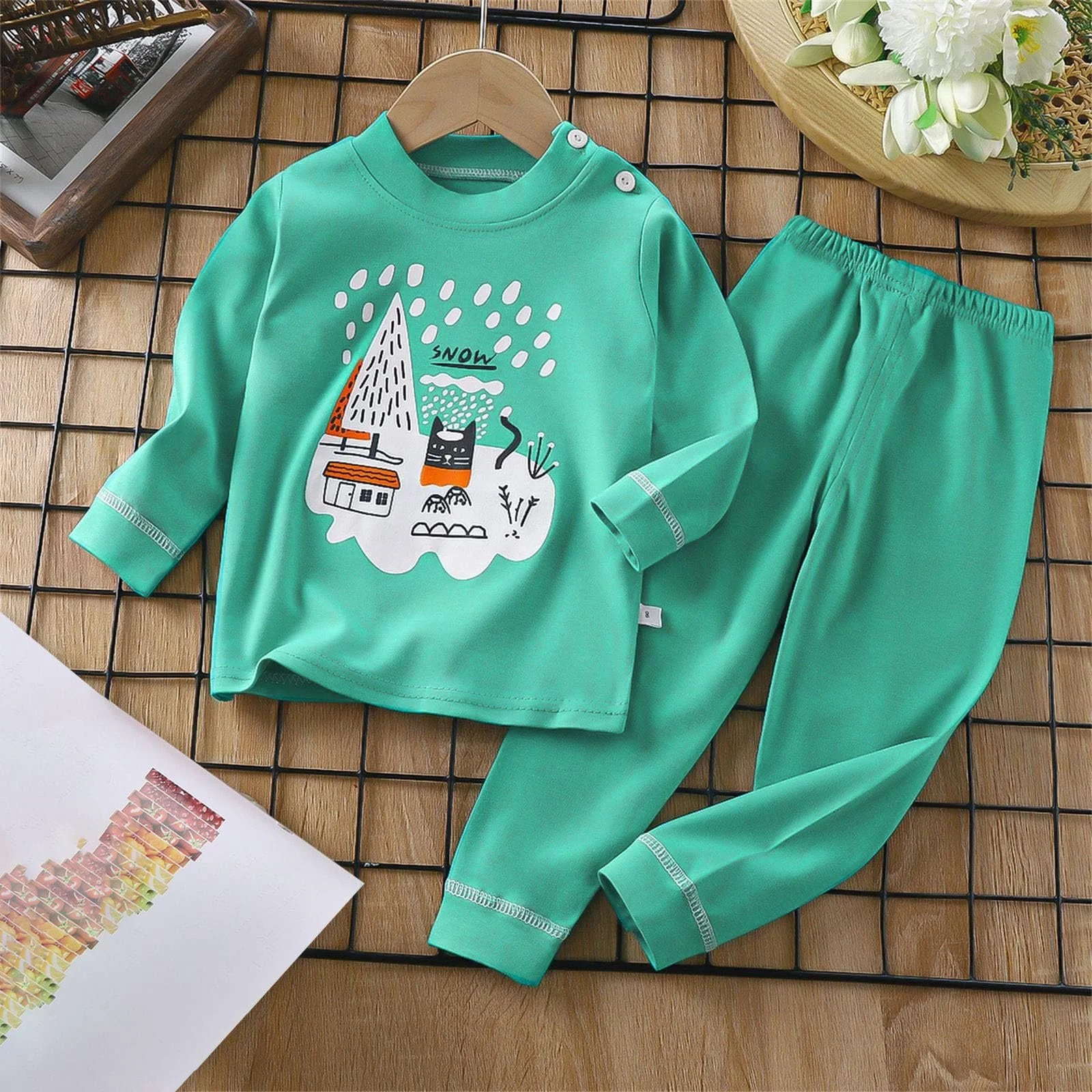 Дитяча піжама для дівчаток та хлопчиків М'який зручний одяг, фото №2