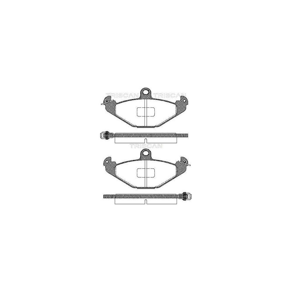 Комплект гальмівних колодок, дискове гальмо TRISCAN 8110 25004 для RENAULT, задня вісь, фото №1 Комплект гальмівних колодок, дискове гальмо TRISCAN 8110 25004 для RENAULT, задня вісь, фото №1