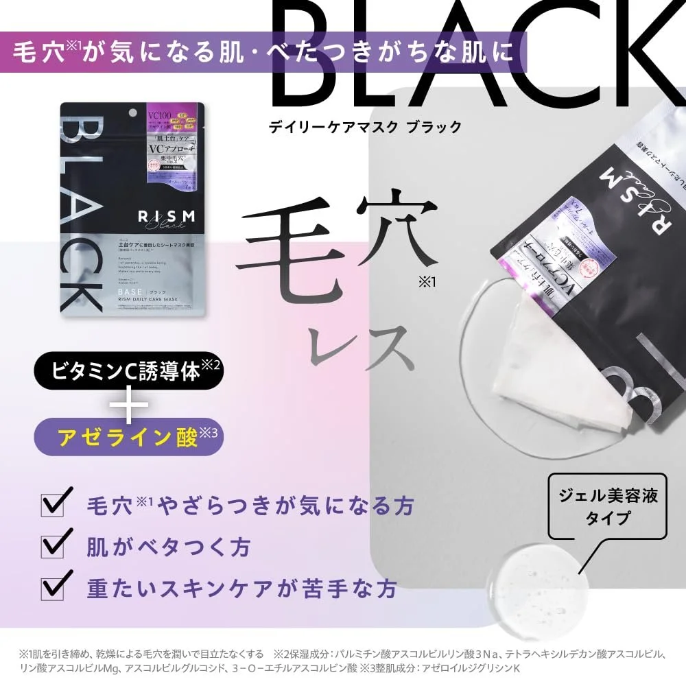 Маска для обличчя RISM BASE Daily Care - 7 шт. - Японська Звуження пор, фото №2