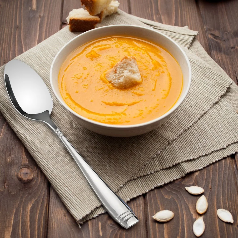 Набор из 12 столовых ложек из нержавеющей стали, фото №3