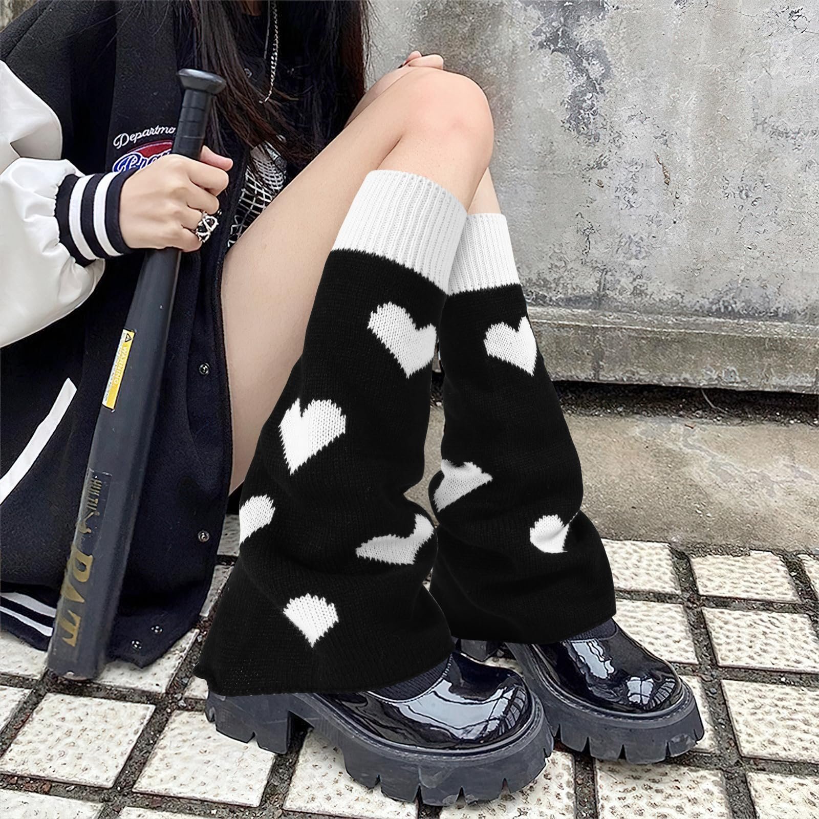 Гетры Вязаные 2 пары Y2K Термо Гетры для ног до колена для девушек и женщин, фото №7