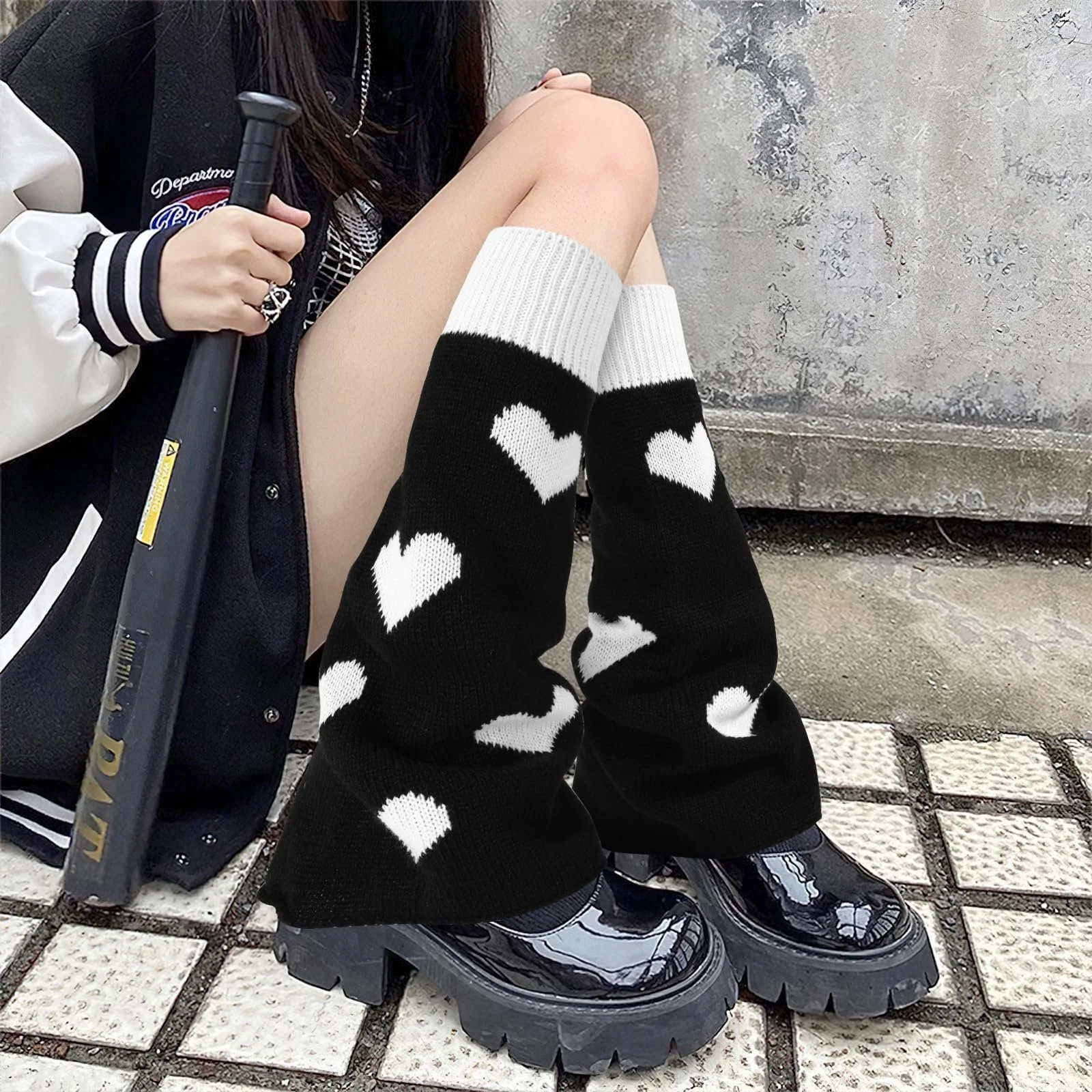 Гетры Вязаные 2 пары Y2K Термо Гетры для ног до колена для девушек и женщин, фото №7