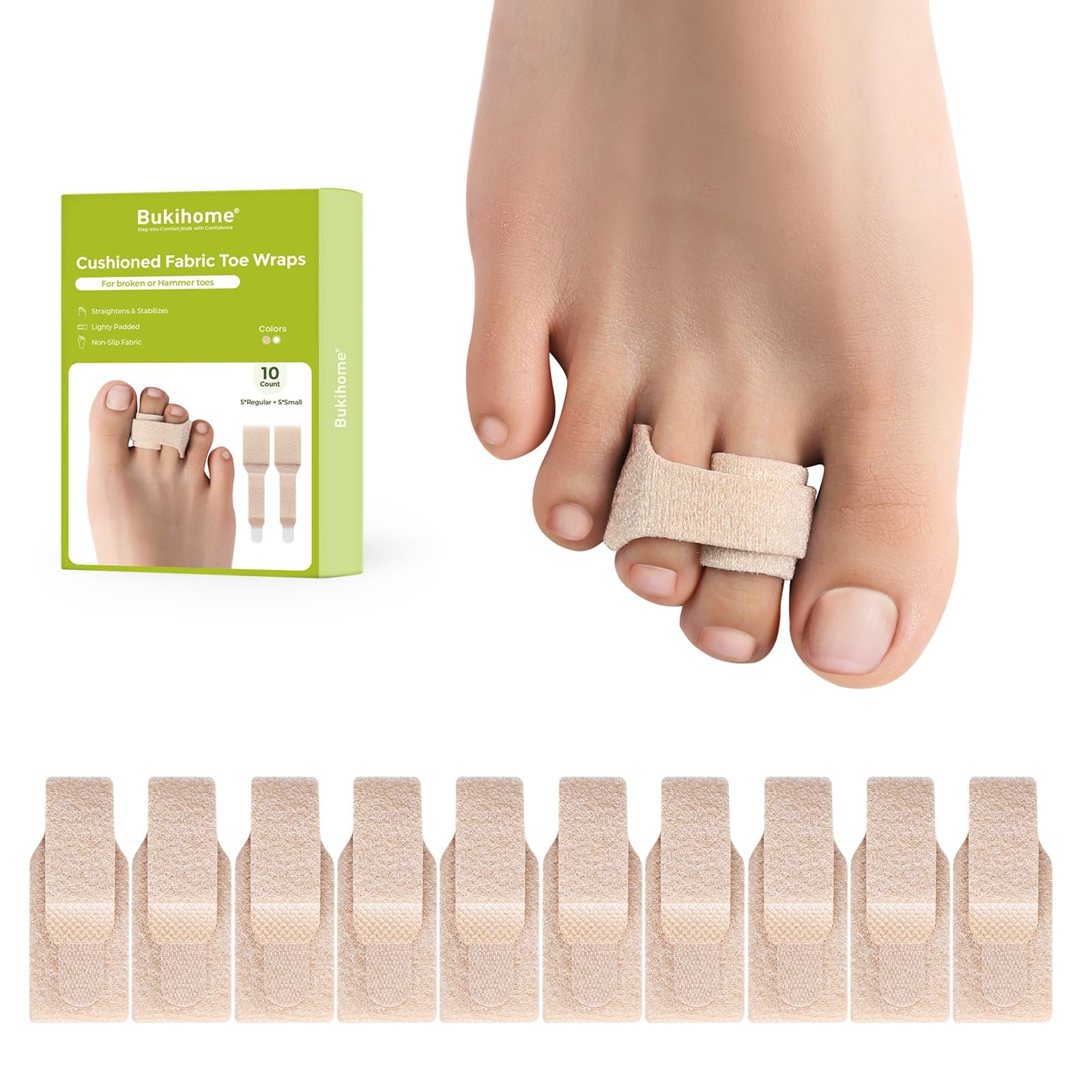 Разделители для пальцев стопы Welnove [10X], корректоры для молотковидных пальцев, фото №1