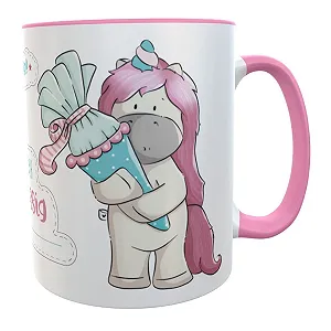Кружка Unicorn Slogan Sugar Bag Girl Рожевий з подарунковою упаковкою - Фото 1