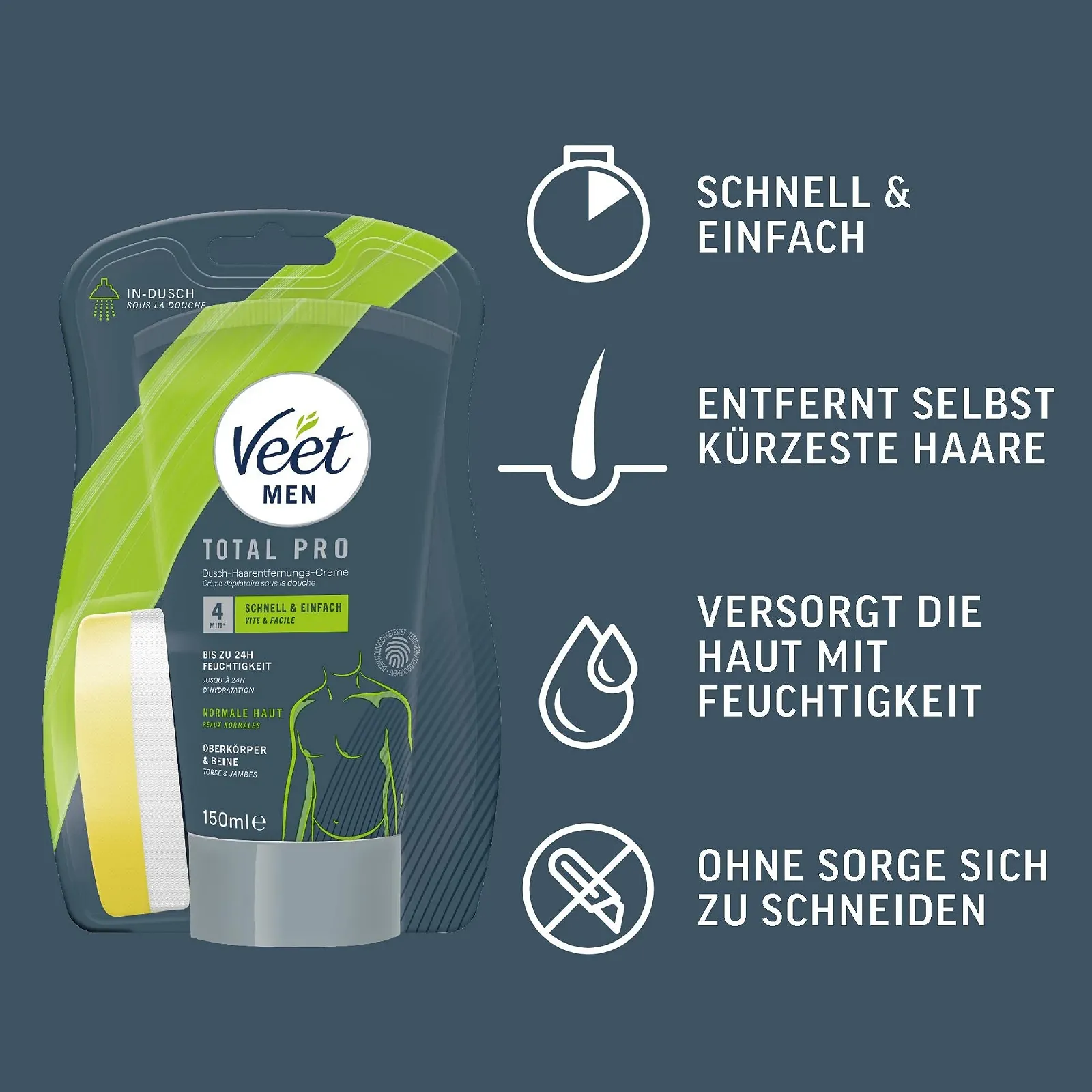Крем для депіляції Veet for Men Power Effect 150 мл, фото №3