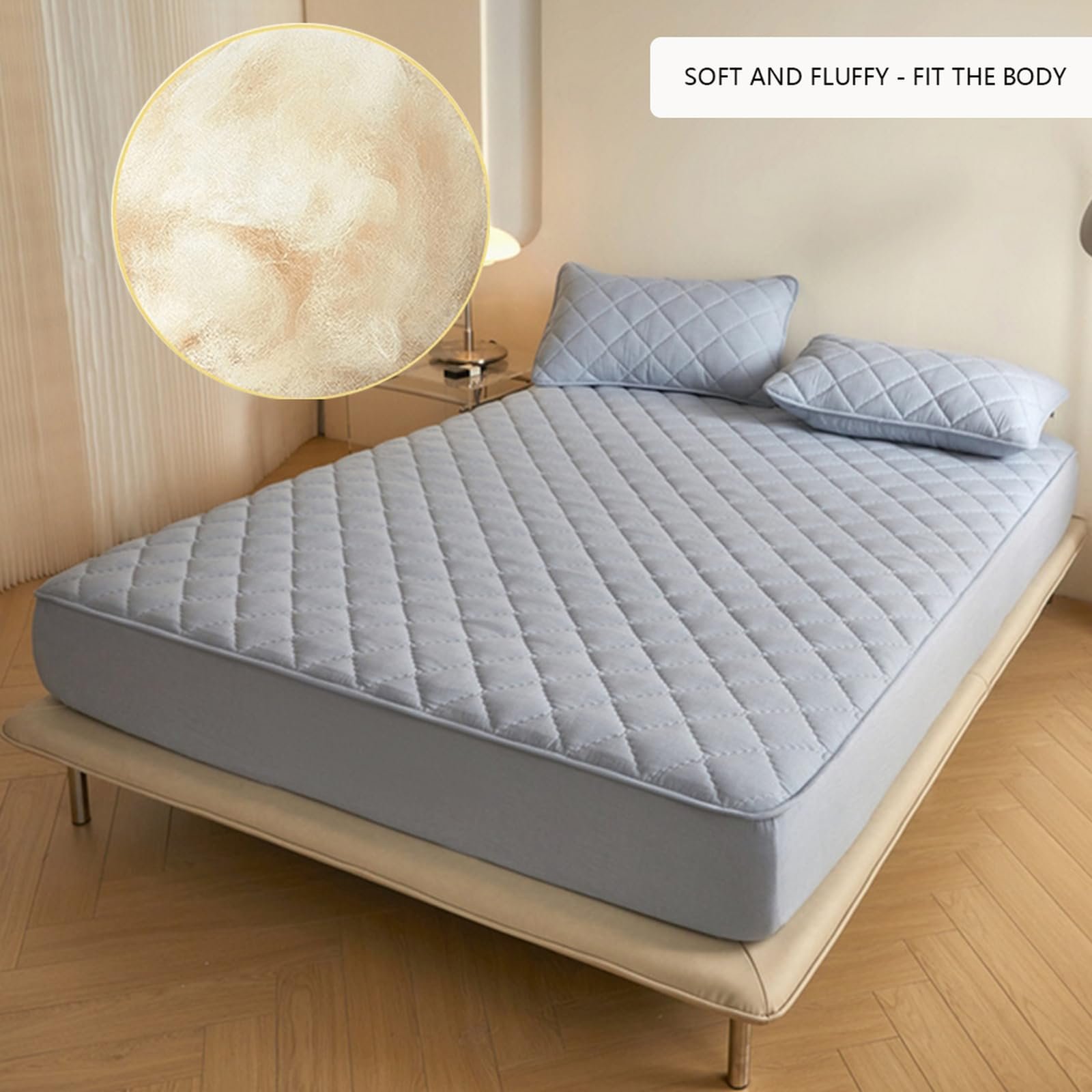 Наматрасник стеганый с глубоким карманом 30 см Мягкий хлопок, фото №2 Наматрасник стеганый с глубоким карманом 30 см Мягкий хлопок, фото №2