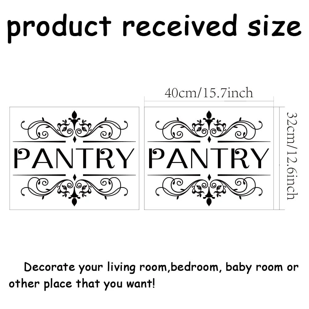 Наклейка на стіну SUPERDANT Pack of 2 для дверей комори Вінілова Чорна, фото №2