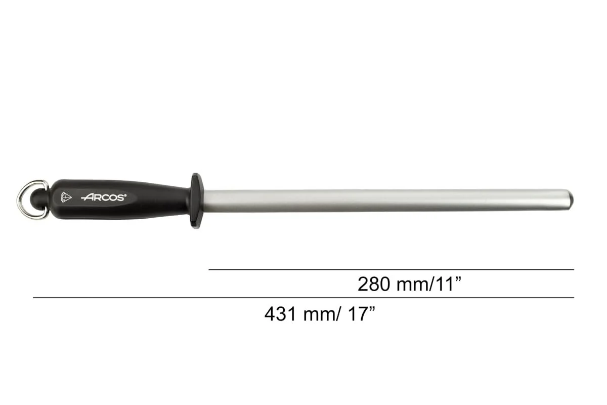Мусат ARCOS Chaira 280 мм хромированная углеродистая сталь Черный, фото №2
