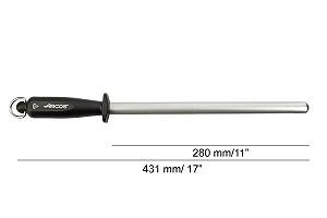 Мусат ARCOS Chaira 280 мм хромированная углеродистая сталь Черный synthetic.ua - Фото 1