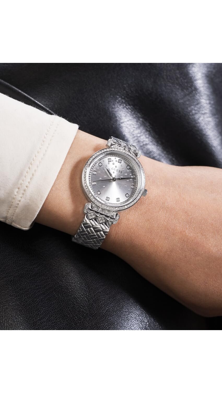 Часы Аналоговые Guess GW0763L1 Женские Кварцевые Серебристые, фото №6