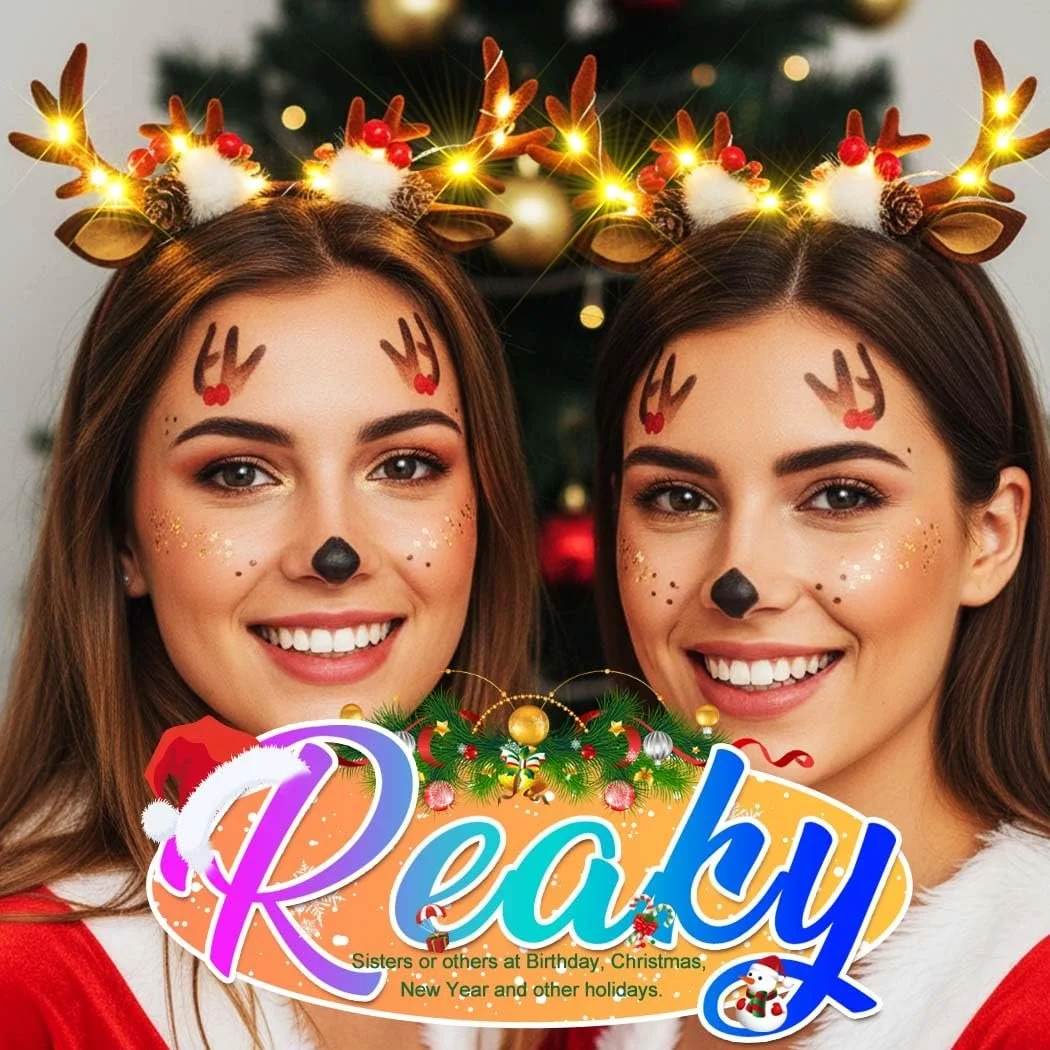 Різдвяний обруч Reaky з вогниками LED, фото №3