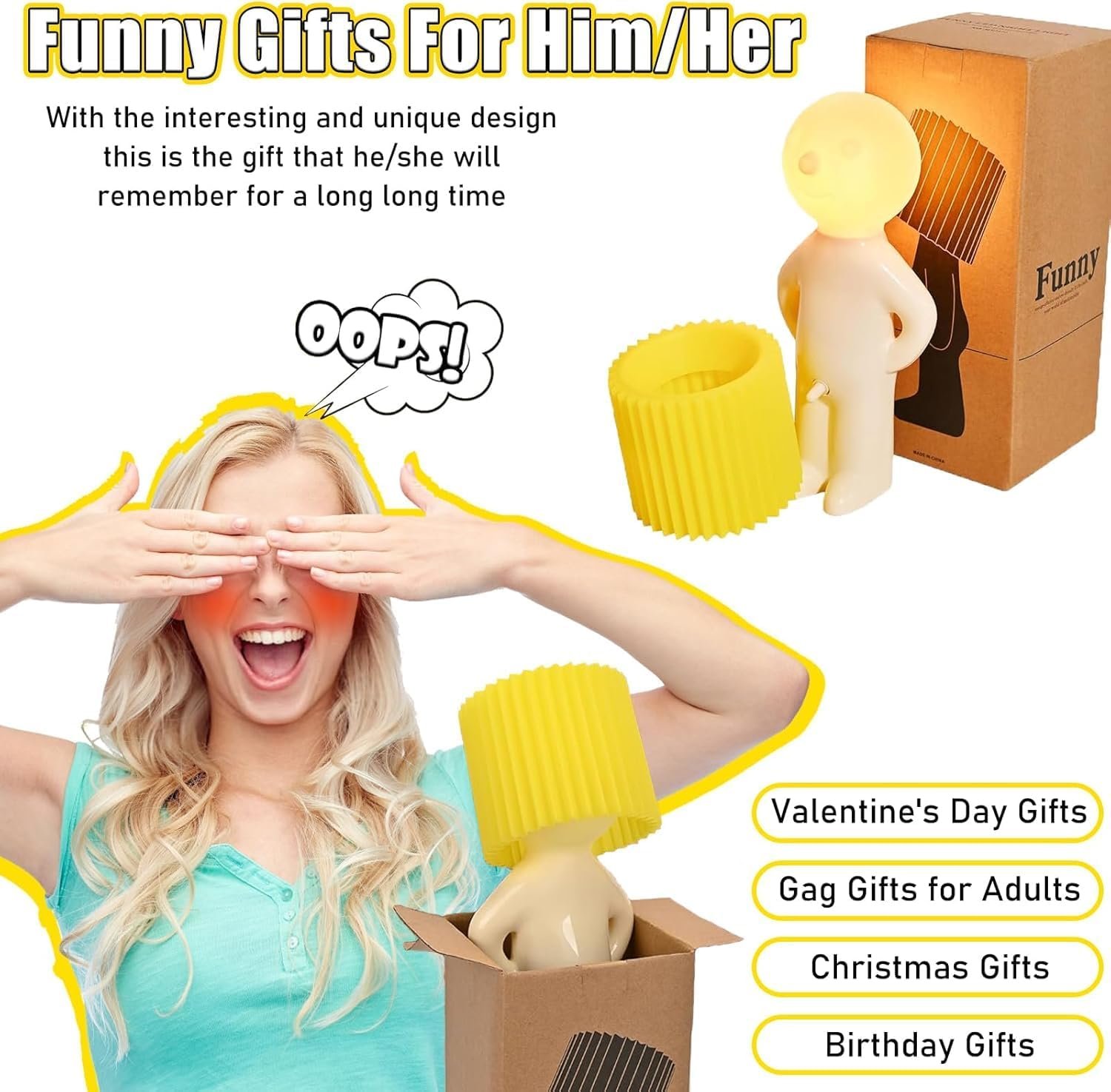 LED Настільна лампа Little Shy Man Creative, фото №4