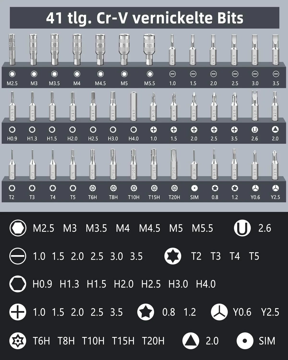 Набор отверток Lyool Mini 50 шт. Магнитный прецизионный механический инструмент, фото №3