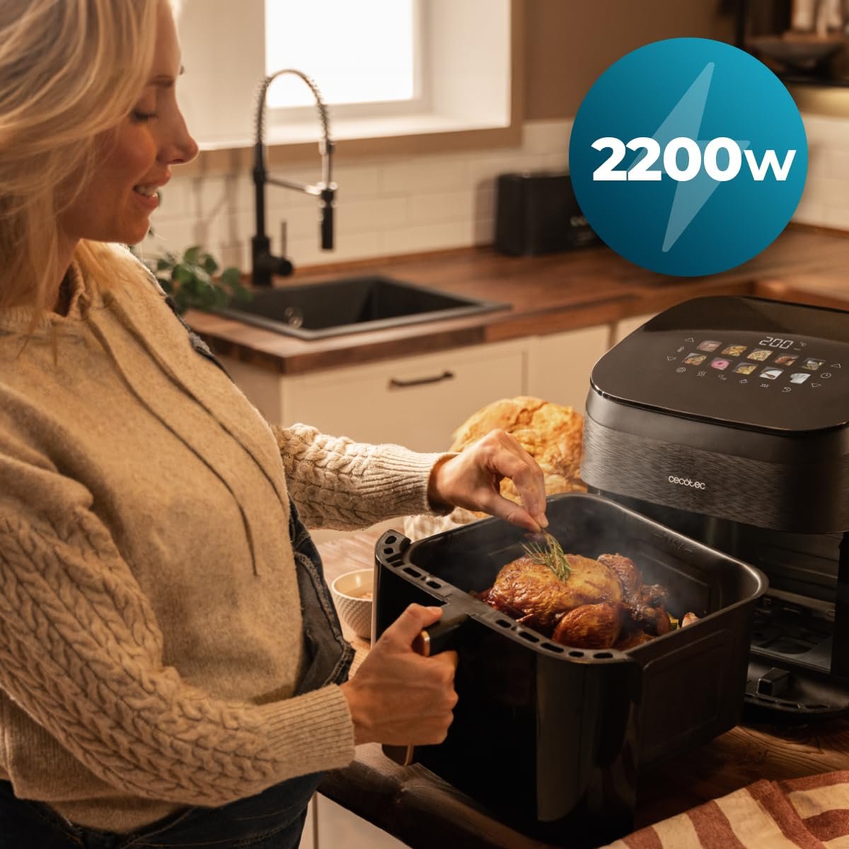 Мультипечь Cecotec Cecofry & Grill Smokin' 8500 8.5 л Гриль Двойной нагрев Коптильня 2200 Вт 40-200 °C 10 меню, фото №11 Мультипечь Cecotec Cecofry & Grill Smokin' 8500 8.5 л Гриль Двойной нагрев Коптильня 2200 Вт 40-200 °C 10 меню, фото №11