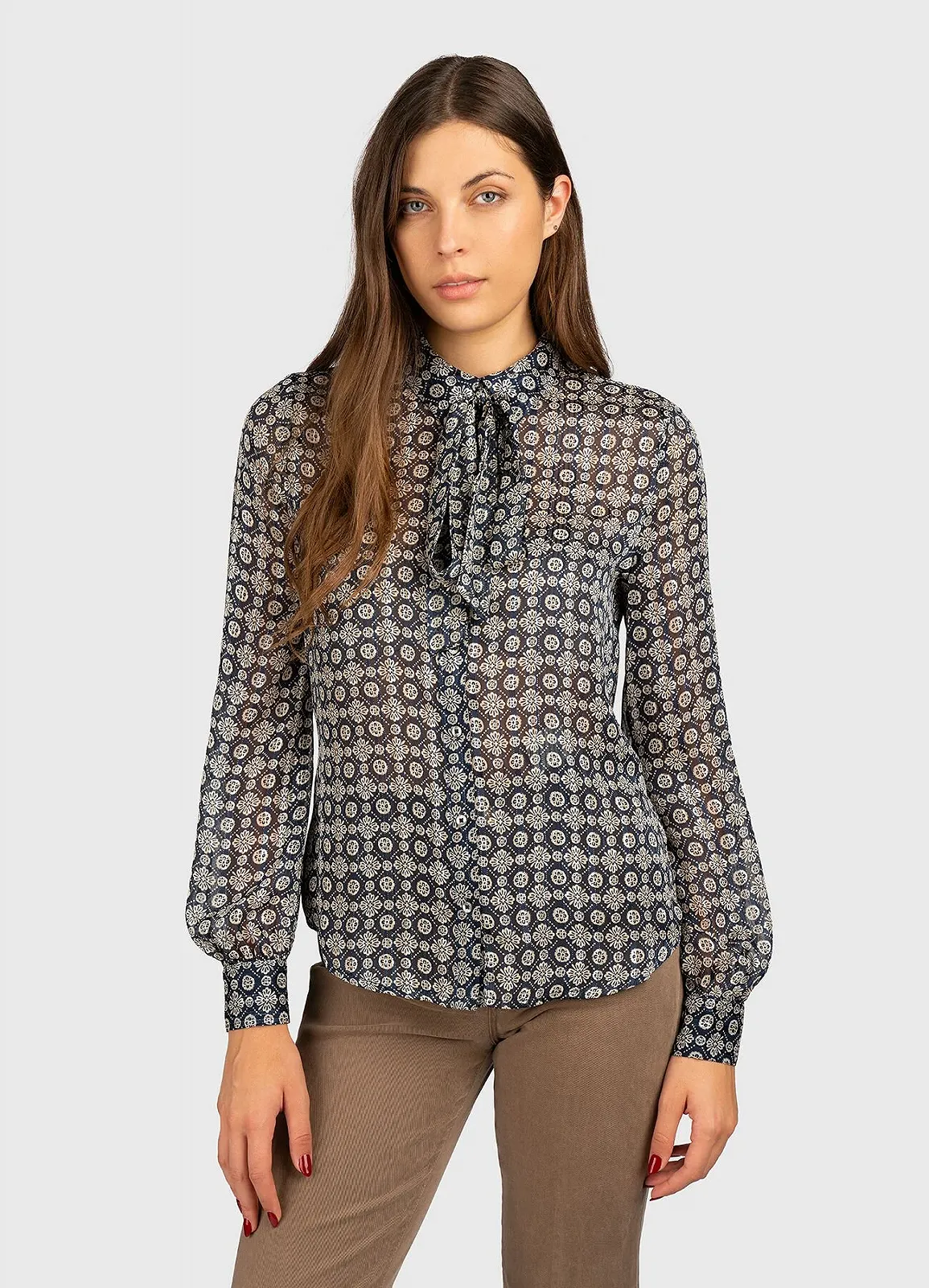 Жіноча синя блуза GUESS JEANS / Синя / Розмір S, фото №4