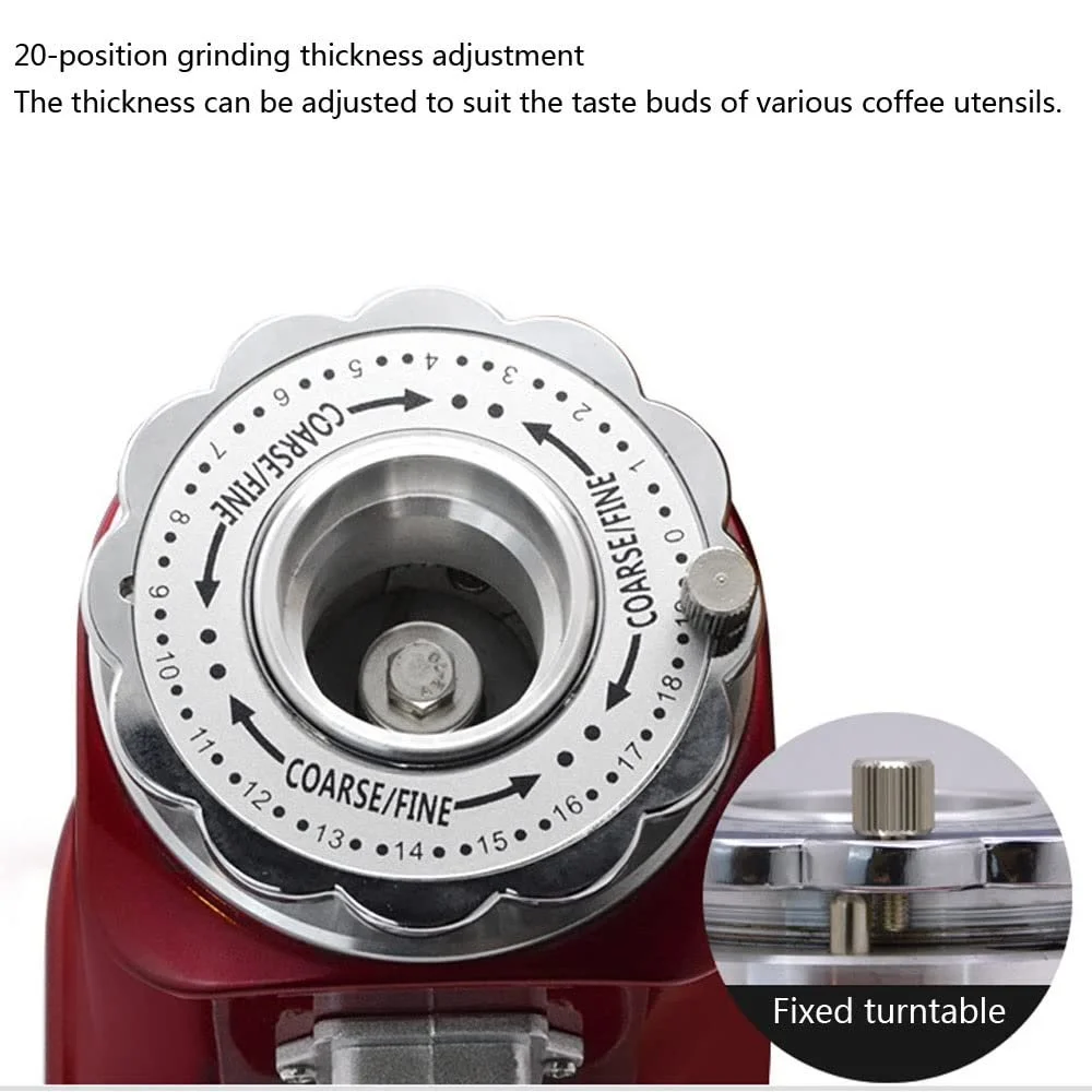 Электрическая кофемолка Conical Grinder с 20 уровнями помола для точного заваривания, измельчает кофейные зерна, специи, орехи и зерно, большая емкость 1 литр, черная, фото №2