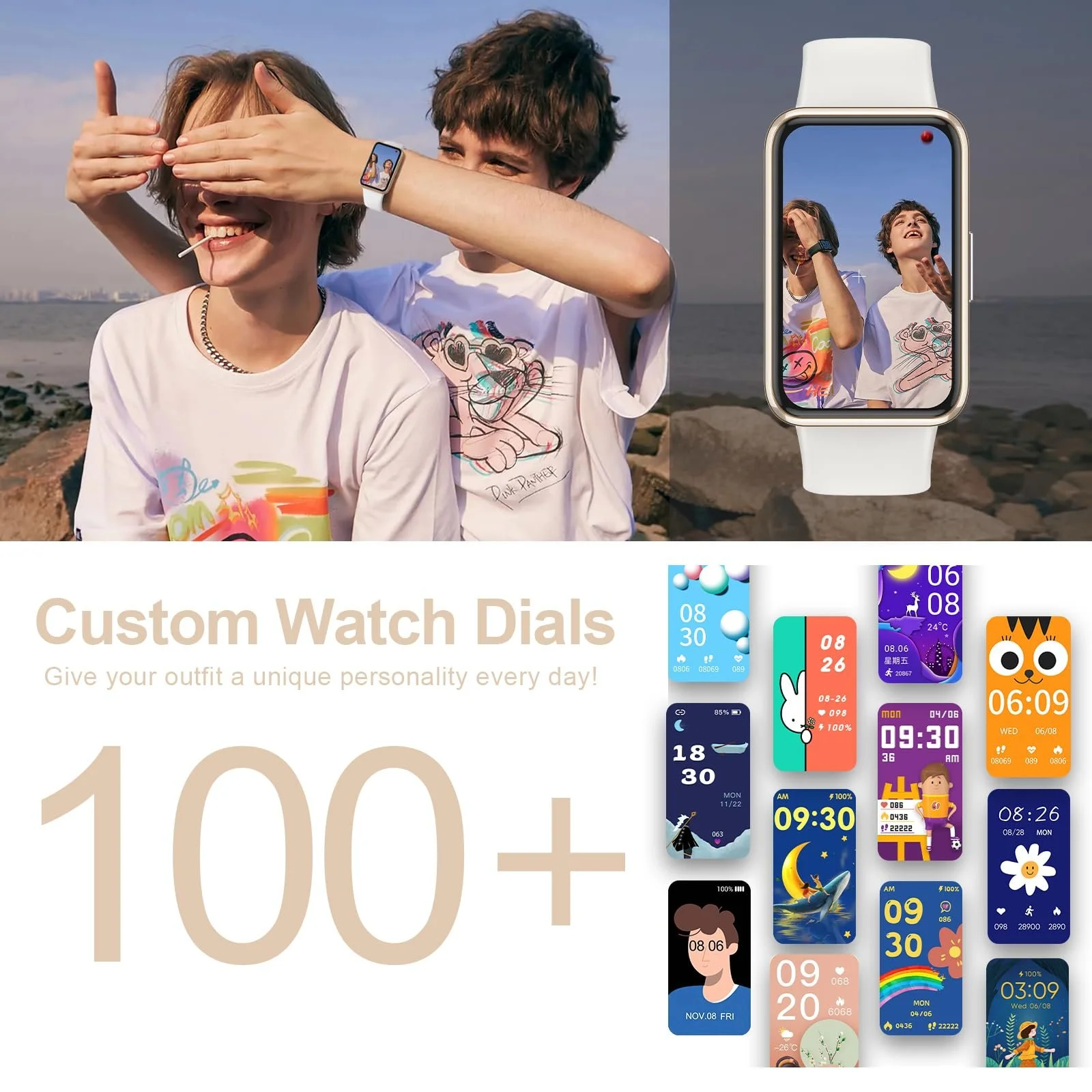 Смартгодинник VIPWISE Slim з монітором серцевого ритму, артеріального тиску, кисню в крові та сну, водонепроникний IP68, 20 спортивних режимів, крокомір, фото №7