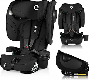 Автокрісло Lionelo Nelly / 76-150 см / ISOFIX / 9-36кг / Регулювання спинки / Чорне - Фото 1