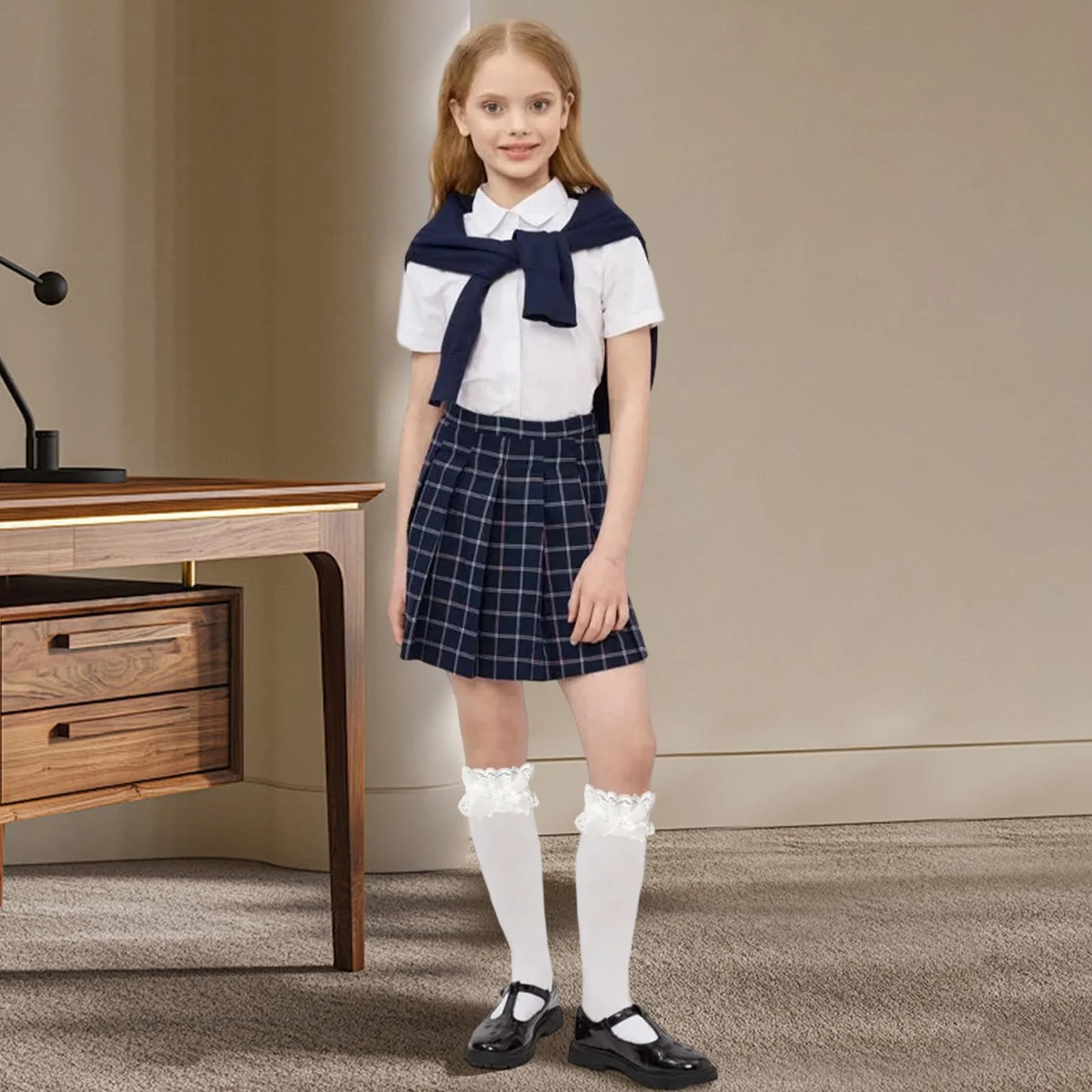 Жіночі гольфи (2 пари) з рюшами та бантами, фото №7 Жіночі гольфи (2 пари) з рюшами та бантами, фото №7