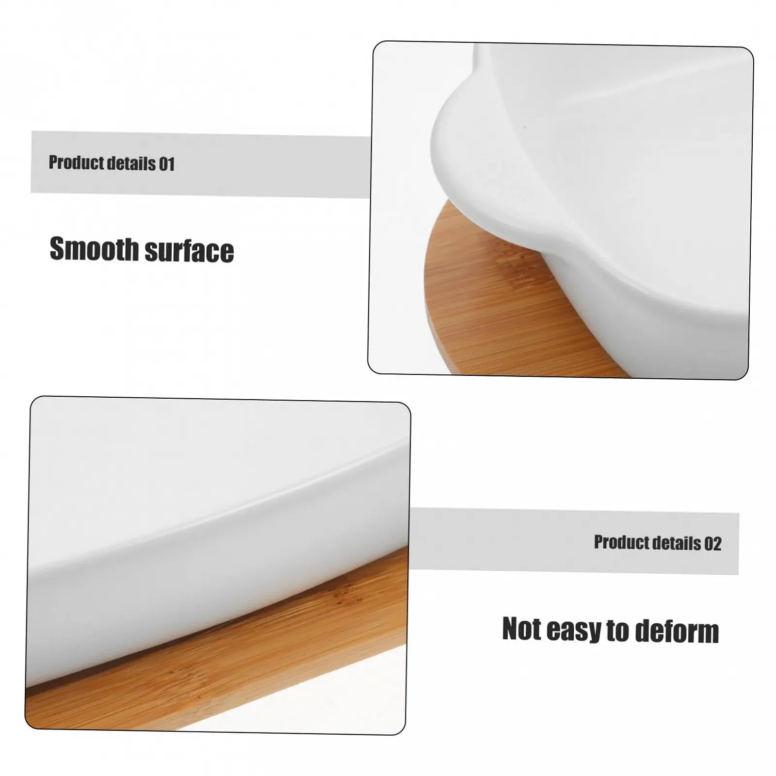 Форма для запікання Sosoport керамічна прямокутна з подвійною ручкою термостійка штабельована, фото №3