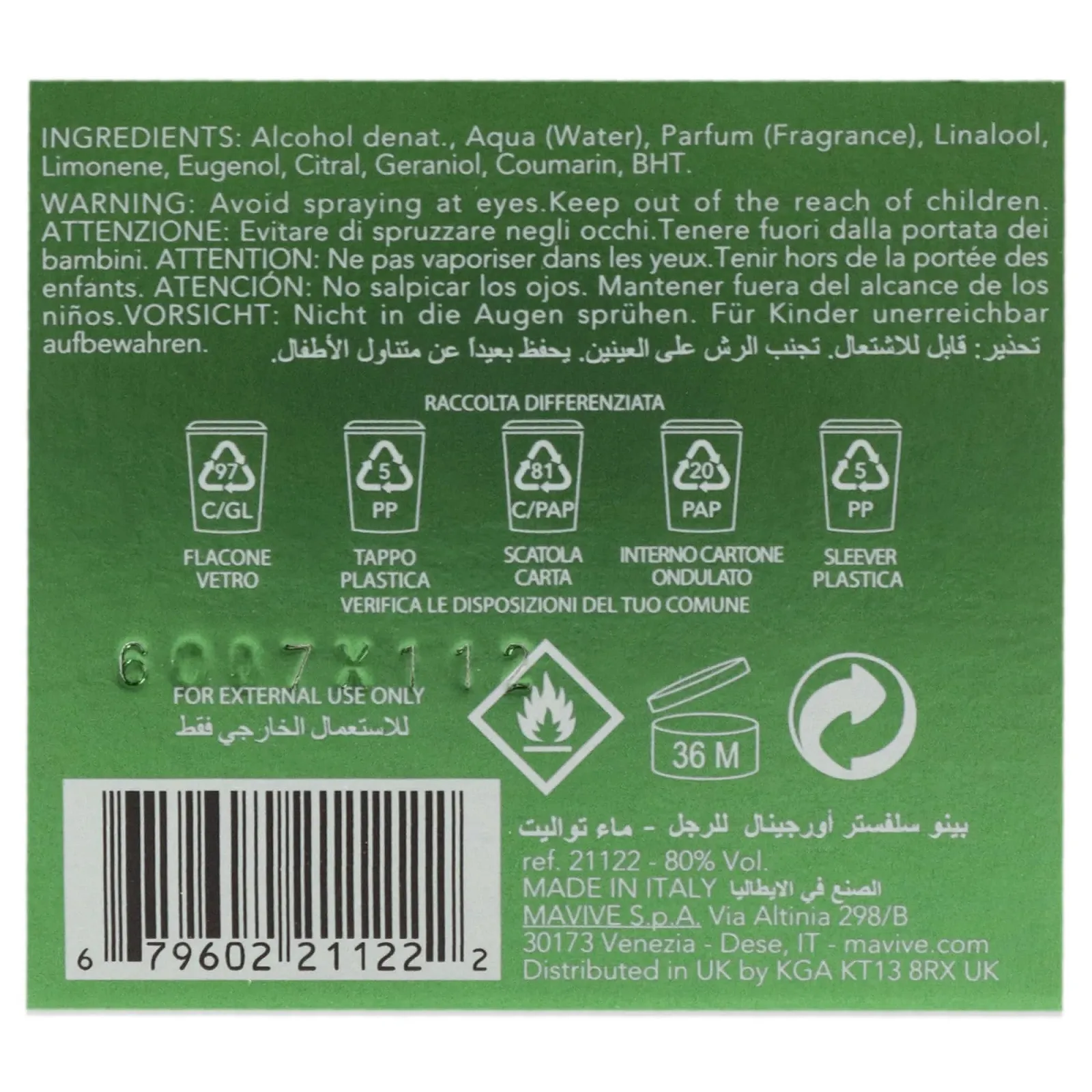 Туалетная вода Pino Silvestre Original 125мл, фото №10 Туалетная вода Pino Silvestre Original 125мл, фото №10