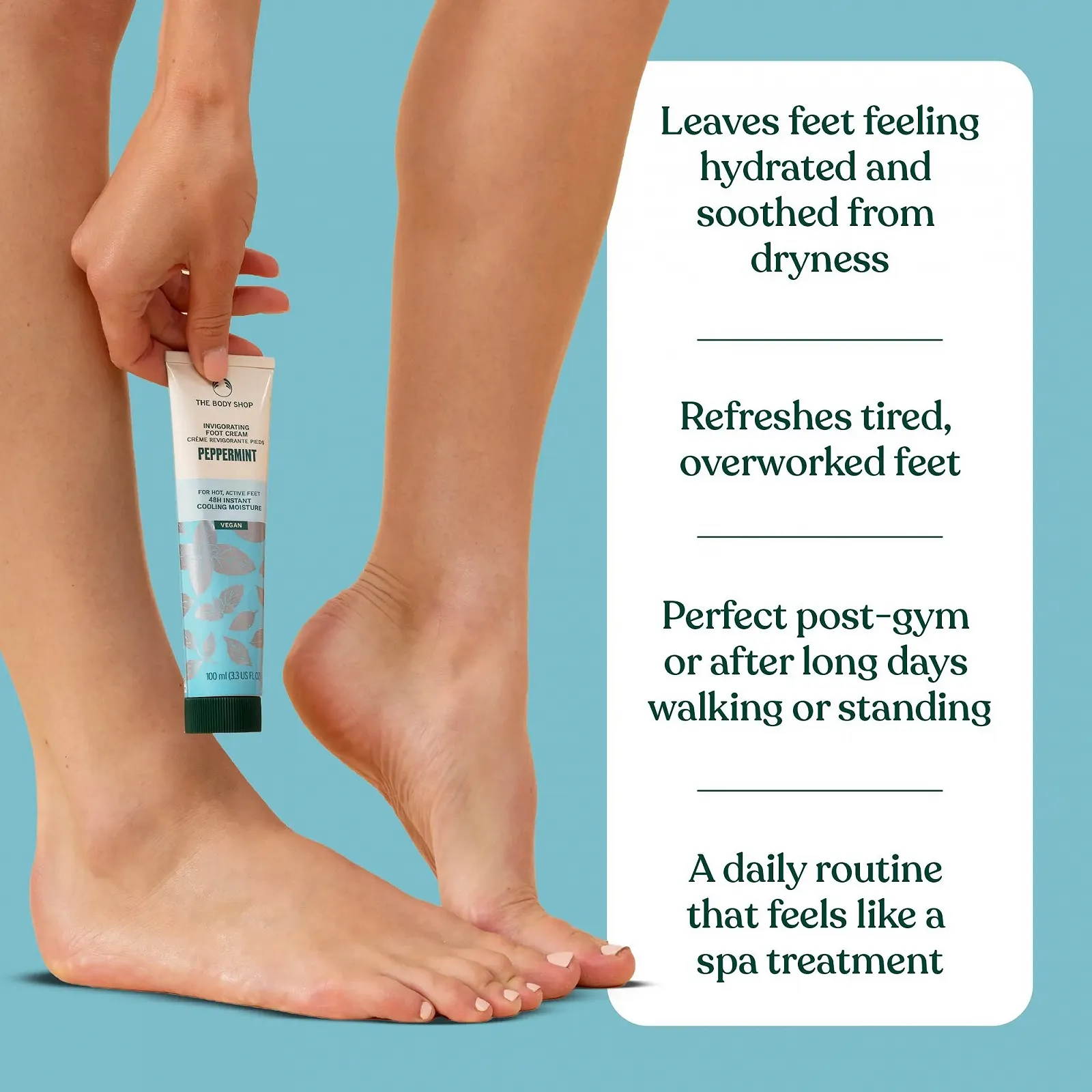 Крем для ног The Body Shop Peppermint Foot Treatment, 100 мл, фото №5
